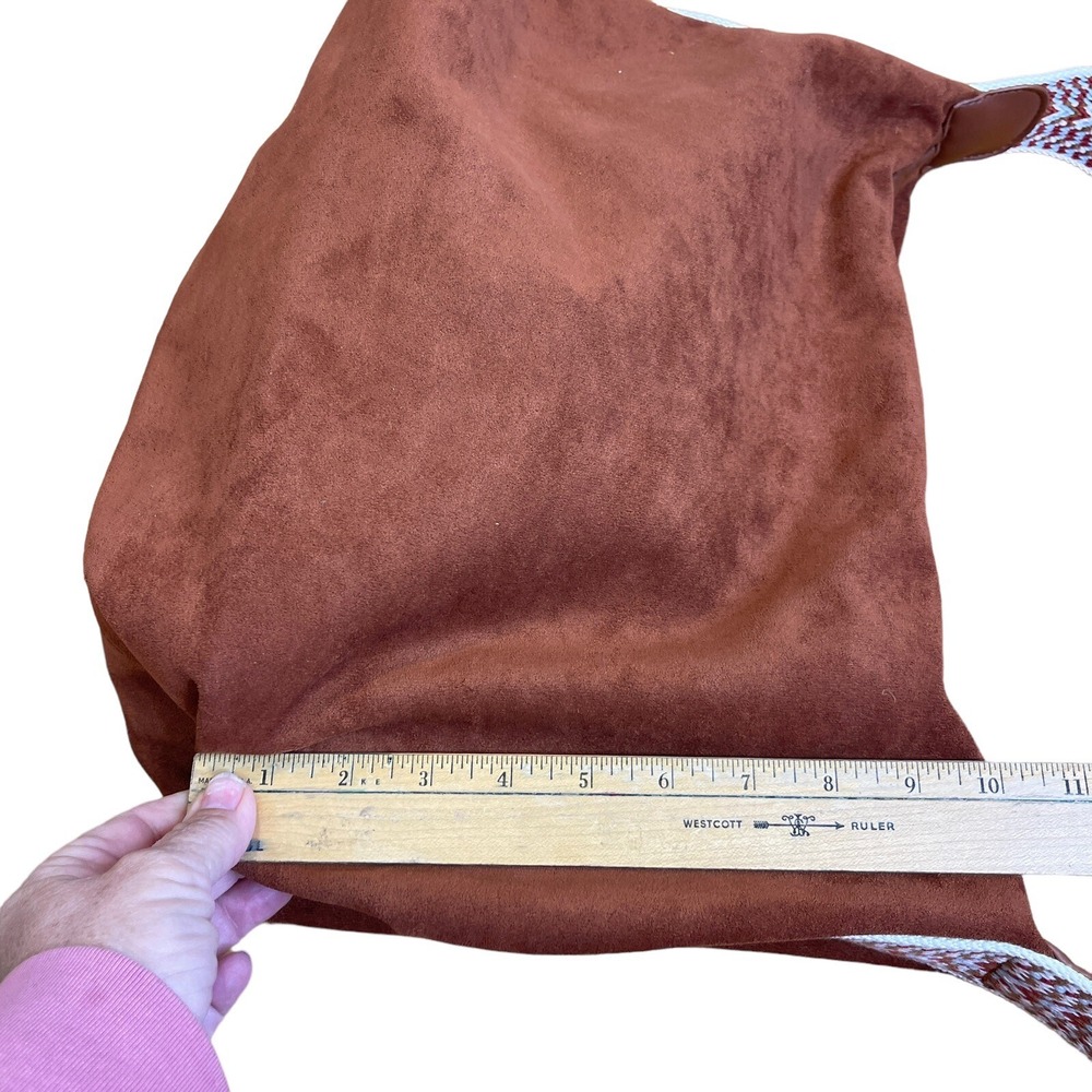 Shiraleah Purse Handbag Decorative Strap Caramel Brown Zip Closure Boho‎ - Picture 10 of 16